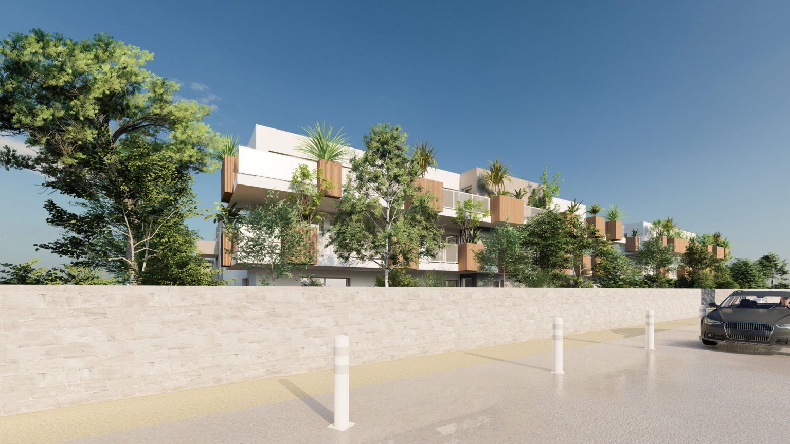 Acheter appartement neuf - Programme immobilier Résidence La Noria à Frontignan Hérault - Vue sur le côté