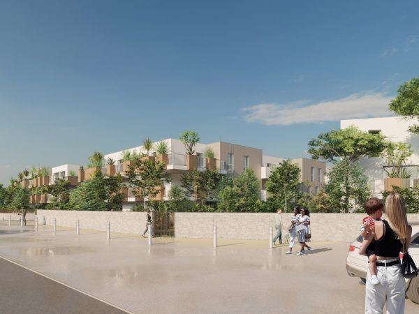 Acheter appartement neuf - Programme immobilier Résidence La Noria à Frontignan Hérault - Vue depuis la rue